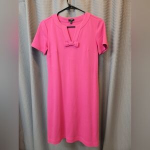 Talbots Cute Vintage Look Pink Shift Dress With Bow Size P - XS or 0/2